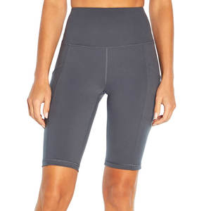 Shorts de yoga orteil taille haute bout à bout Fitness Biker Shorts pour femmes shorts de yoga personnalisés - Product Image 1