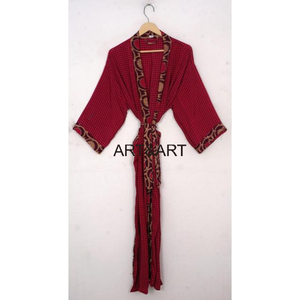 Robe de chambre en soie élégante pour femmes Ensemble de pyjama à imprimé personnalisé Vêtements de printemps et d'été Respirant Vêtement de nuit doux - Product Image 2