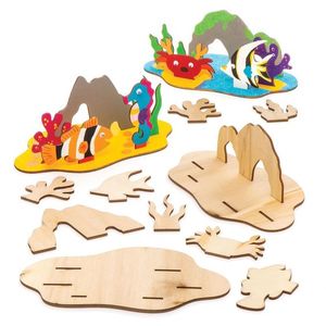 ชุดระบายสีปริศนาไม้3D แบบทำมือของเล่นเพื่อการศึกษาสำหรับเด็กของเล่นปริศนาสำหรับประตูของเราของเล่นไม้อัดเป็นมิตรกับสิ่งแวดล้อม - Product Image 4