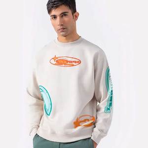 Sweat à capuche en molleton de coton épais pour homme, coupe oversize, personnalisable, style décontracté, pour l'hiver, imprimé - Product Image 1