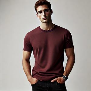 Camiseta de Algodón de 180g de Alta Calidad, de Corte Regular, de Secado Rápido, de Media Manga para Hombre, con Diseño de Logotipo Personalizado OEM, a la Moda - Product Image 2