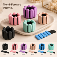 Poids de poignet et de cheville en silicone et fonte, forme rectangulaire, 2 lb, avec logo personnalisé, faible MOQ, fermeture auto-agrippante réglable, unisexe, qualité supérieure