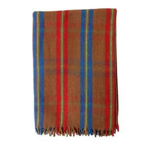 ผ้าห่มลายสก็อตผ้าวูล100% สุดหรูสวมใส่สบาย - Product Image 1