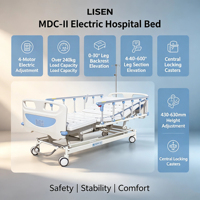 Lit médical électrique 5 fonctions pour soins intensifs, lit de soins infirmiers réglable pour patients, lit médical en ABS pour usage à domicile et en soins intensifs, manuel d'utilisation