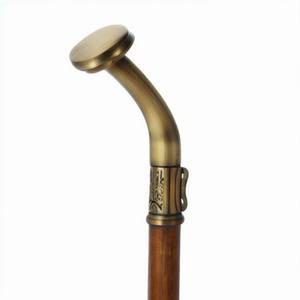 Bastones de senderismo con mango en T para hombres y mujeres, equipo para ancianos con asas de bastón de latón, muleta de madera, actividades al aire libre, Camping - Product Image 5