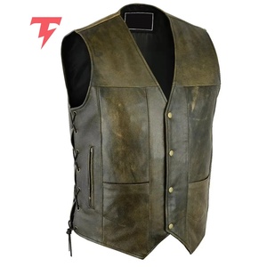 New Design Casual High Quality Premium <b>Leather</b> <b>Vest</b> Breathable Waterproof Windproof Reversible Outerwear Outdoor Winter OEM - Product Image 5