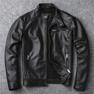 En stock veste en cuir pour homme veste en cuir veste en cuir véritable vestes en cuir véritable veste en cuir véritable pour homme de haute qualité - Product Image 1