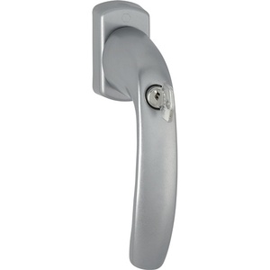 HOPPE 0810SVS/U10 Aluminum 35 mm Window Handle with Steel-Colored Lockable New York 0810SVS/U10 for Blinds <b>Shades</b> & Shutters - Product Image 1