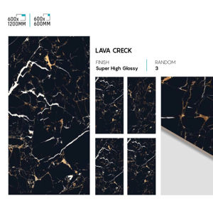 กระเบื้องพอร์ซเลนขัดเงาสีดำเงาพิเศษ ขนาด 600x1200 มม. กระเบื้องหรูหราสำหรับผนังและพื้นสำหรับโครงการตกแต่งภายใน - Product Image 1