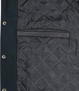 Doudoune Softshell d'hiver pour homme Style universitaire en laine mélangée avec logo brodé sur le devant - Product Image 6