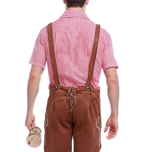 Lederhosen บาวาเรียสำหรับปักหนังแท้สำหรับผู้ชายดีไซน์ตามสั่ง - Product Image 3
