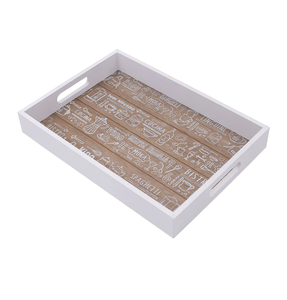 Plateau de service en bois de noyer de taille personnalisée en gros avec motif en bambou poignée nouveau look pour un usage domestique pour les occasions alimentaires - Product Image 2