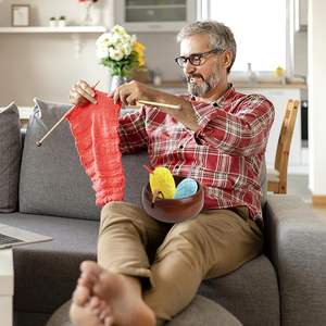 Support de bol en fil de bois, panier de rangement en laine à tricoter rond avec trous organisateur de Kit de crochet artisanal fait à la main parfait pour la mère - Product Image 6