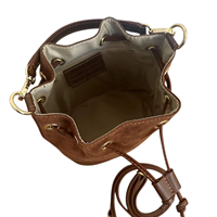 Sac seau vintage en cuir véritable, nouveau design, mode bohème, sac bandoulière pour femme, fermeture éclair antivol portable