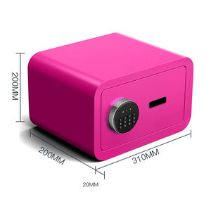 घरेलू सुरक्षा के लिए इलेक्ट्रॉनिक डिजिटल फिंगरप्रिंट लॉक के साथ सुरक्षित मिनी मेटल मनी कैश बॉक्स - Product Image 3