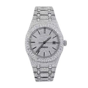 Direct Factory Iced Out VVS Clarity Moissanite Diamond Watch pour hommes et femmes Smart Audemars Watch From India Export - Product Image 1