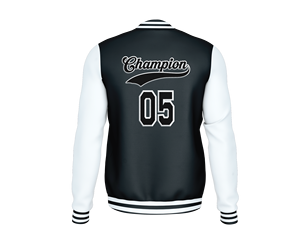 Chaquetas de Invierno Transpirables Casuales de Estilo Universitario con Mangas de Cuero y Bordado de Chenilla con Logotipo Personalizado Unisex - Product Image 3