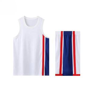 Directo fabricante personalizado impreso azul baloncesto uniforme sin mangas camisa sudadera pantalones de chándal sublimación técnica Logo - Product Image 1