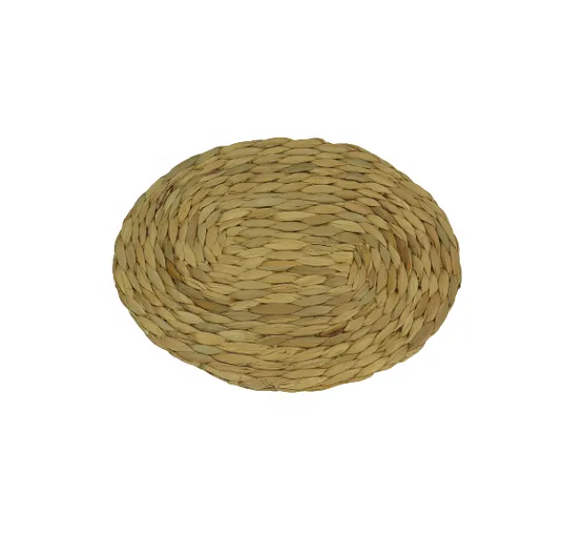 Eco friendly household hand-woven placemats rustic insulated tea cup mat dining table coffee table straw round bowl mat