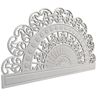 Tête de lit en bois sculptée à la main, motif floral, réglable en hauteur, éclairée, pour lits Queen, Twin et XL, finition blanchie, luxe pour chambre à coucher