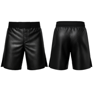 กางเกง MMA ทนทานสูงจากโรงงานผู้ผลิต (OEM) |   กางเกงชกมวยลายคาร์บอนไฟเบอร์สีดำ - Product Image 3