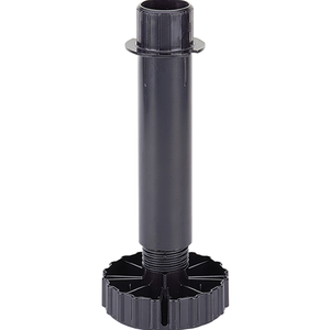 HETTICH 80mm <b>Black</b> Plastic Adjustable Base Foot for <b>Tables</b> Pack of 10 Adjustment Range -6/+30 mm - Product Image 3
