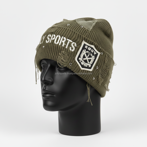 Gorro de Invierno para Mujer, Tejido Acrílico Premium de 220 GSM, Cálido, Suave, Estilo Desgastado, con Logotipo Personalizado - Product Image 5