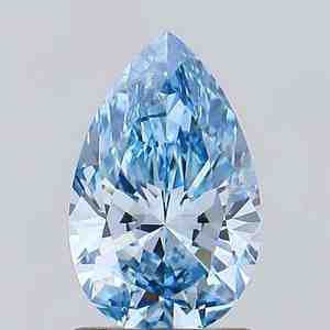 Diamant de laboratoire de 3 carats, taille poire, couleur bleu vif, pureté VS1, coupe excellente, certifié IGI, pour bagues de fiançailles et articles de luxe - Product Image 1