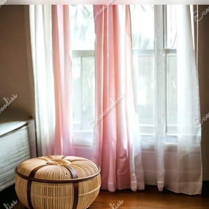 Pouf moderne en rotin naturel et osier pour salon ou jardin, tabouret haut, meubles de maison avec coussin, console en incrustation d'os - Product Image 5