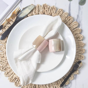 Porte-serviettes en corne de buffle, forme ronde, porte-serviettes pour hôtels de luxe, restaurants et tables de mariage, haute qualité - Product Image 1