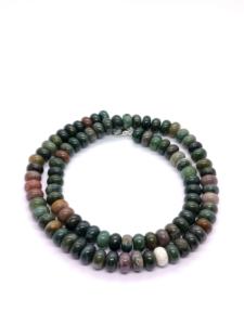 Collar de Piedras de Sangre Hechas a Mano de 8 mm con Cadena Ajustable de Plata, Collares de Cuentas Finas - Product Image 2