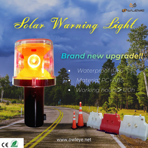 Baliza Solar de Nueva Generación con 6 LED SWLN6-Enhanced, 120 Horas de Funcionamiento, 3 Modos de Destello, Diseño Delgado para <span class=keywords><strong>Suelo</strong></span>, Protección IP66, ABS+PC - Product Image 1