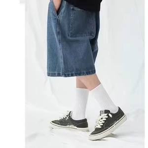 Pantalones Cortos Vaqueros Vintage de Calidad Premium para Hombre, Corte Recto, Transpirables, Ajustables, Casuales de Invierno para Adultos - Product Image 5