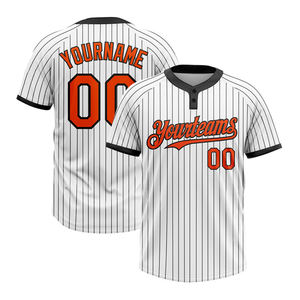 Maillots de baseball respirants à séchage rapide de haute qualité en gros, col en V, impression par sublimation avec logo personnalisé, vêtements de sport pour hommes adultes - Product Image 1