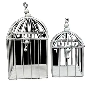 Garden Bird Cages Mini Bird Cage Cake Topper Bird White Cage Chinese manufactures wholesale ornamental pet product Large