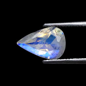 Piedra preciosa facetada de arcoíris blanco genuino Welo Blue Flashy White Rainbow Stone Pear Cut Piedra lunar natural al por mayor - Product Image 2