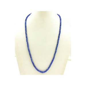 Collar de Cuentas Lisas y Redondas de Zafiro Azul Natural, Cristales Esféricos Perforados para Joyería Fina Personalizada - Product Image 4