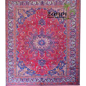 Alfombra persa Mashad única de su tipo, 12'6 x 9'7 - Product Image 1
