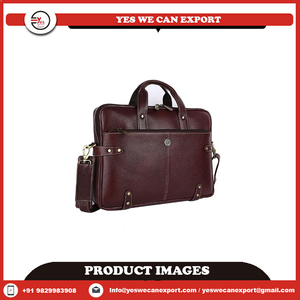 กระเป๋าแล็ปท็อปหนังแท้พรีเมี่ยมสายถอดได้กันน้ำดีไซน์คลาสสิกเหนือกาลเวลาสำหรับการเดินทาง - Product Image 2