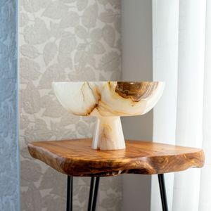 Présentoir à gâteaux en marbre blanc élégant Présentoir à desserts rond moderne pour les mariages et les fêtes Support de pièce maîtresse de luxe - Product Image 6