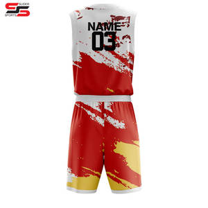 Uniforme de baloncesto personalizado Diseña tu propio logotipo sublimación digital conjunto estampado reversible camiseta de baloncesto para hombres niños jóvenes - Product Image 2