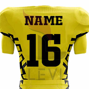 Ensemble d'uniformes de maillot de football américain de qualité supérieure avec col en V tissu double couche Logo personnalisé vêtements de sport respirants pour hommes - Product Image 5