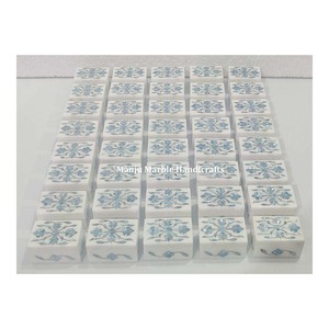 Handcrafted Green Marble Wedding Gift Boxes Flower Design 10 X 7.5 cm Inlay With Mother of Pearl Jewelry Box Earing Box - Product Image 3