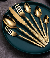 Ensemble de vaisselle en acier inoxydable, Design crâne cuillère à dîner fourchette couteau à Steak ensemble de couverts en vrac directement au fabricant