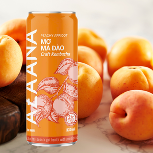 Peachy apricot Kombucha เครื่องดื่มชาเพื่อสุขภาพที่ดีทางเลือกในการดำเนินชีวิตที่มีสุขภาพดีทุกวัน - Product Image 5