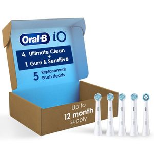 หัวแปรงสีฟัน Oral-B iO Ultimate Clean แบบเปลี่ยนได้ แพ็ค 5 ชิ้น, 4 หัวแปรง Ultimate Clean + 1 หัวแปรง Gum & Sensitive White - Product Image 1