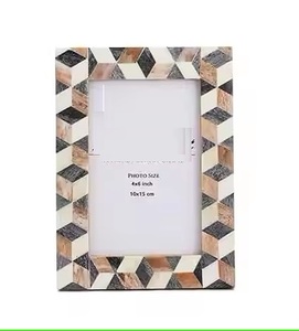 กรอบรูปฝังเปลือกหอยมุกสีดำและสีขาวทำด้วยมือสำหรับตกแต่งบ้านและของขวัญ - Product Image 5