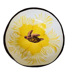 椰子漆碗/独特设计椰子壳碗/漆碗越南制造椰子贝壳碗