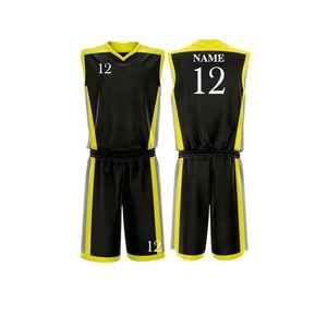 Uniforme de basket-ball polyester kit d'équipe personnalisé maillot de basket-ball et short respirant séchage rapide sans manches hommes enfants tenue - Product Image 3