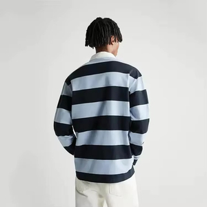 Camisetas Polo de Manga Larga para Hombre, Alta Calidad, Al Por Mayor, Lisas y a Rayas, de Algodón, Estilo Rugby - Product Image 3